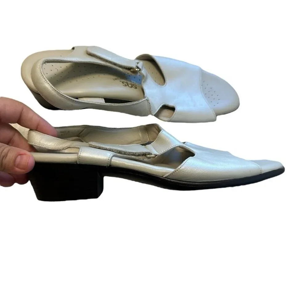 SAS Tripad Open Toe Comfort Shoes Pearl Size 11 style 208988 Sandal low heel